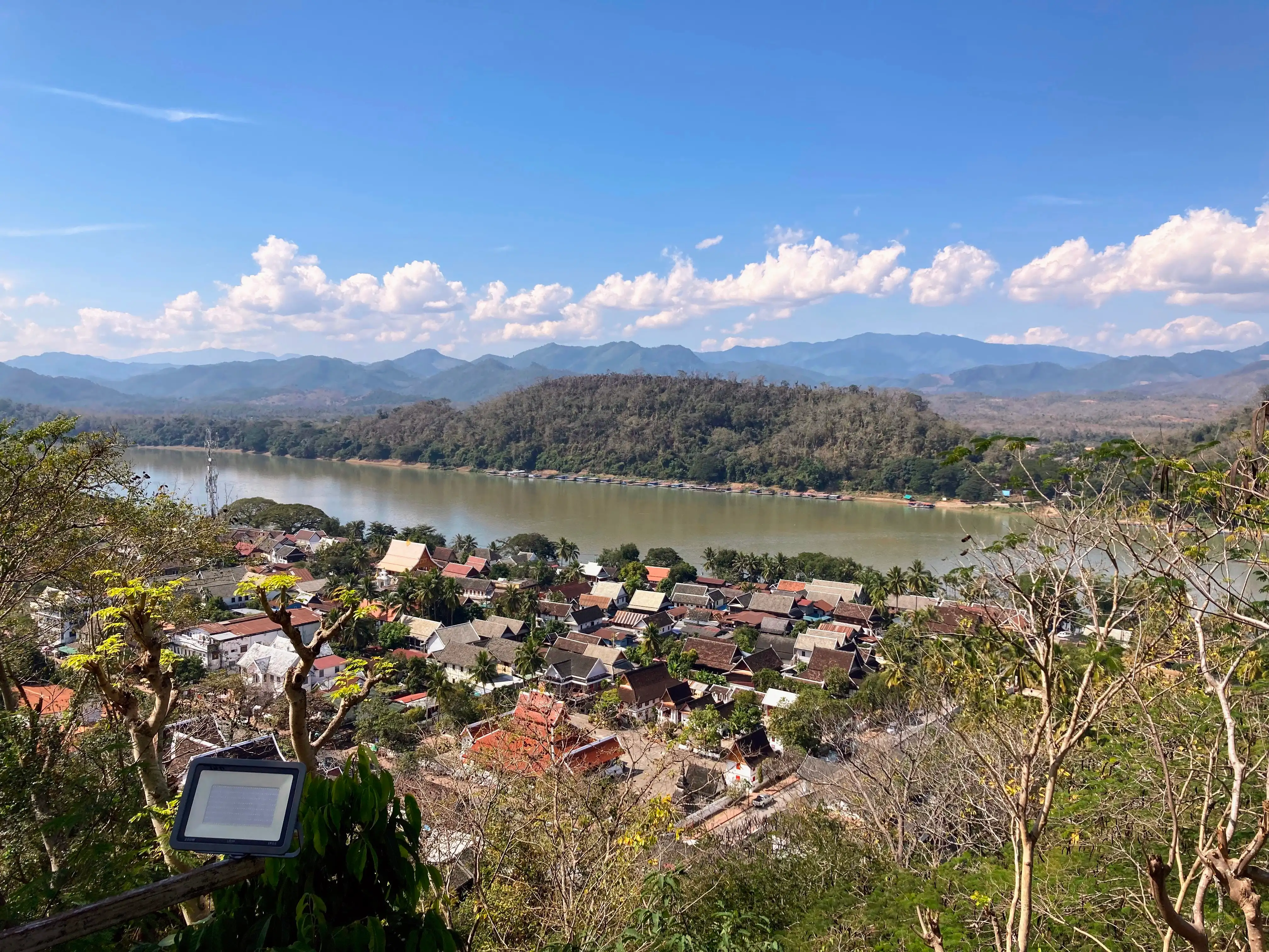 View on Luang Prapang and the Mekong from a hill