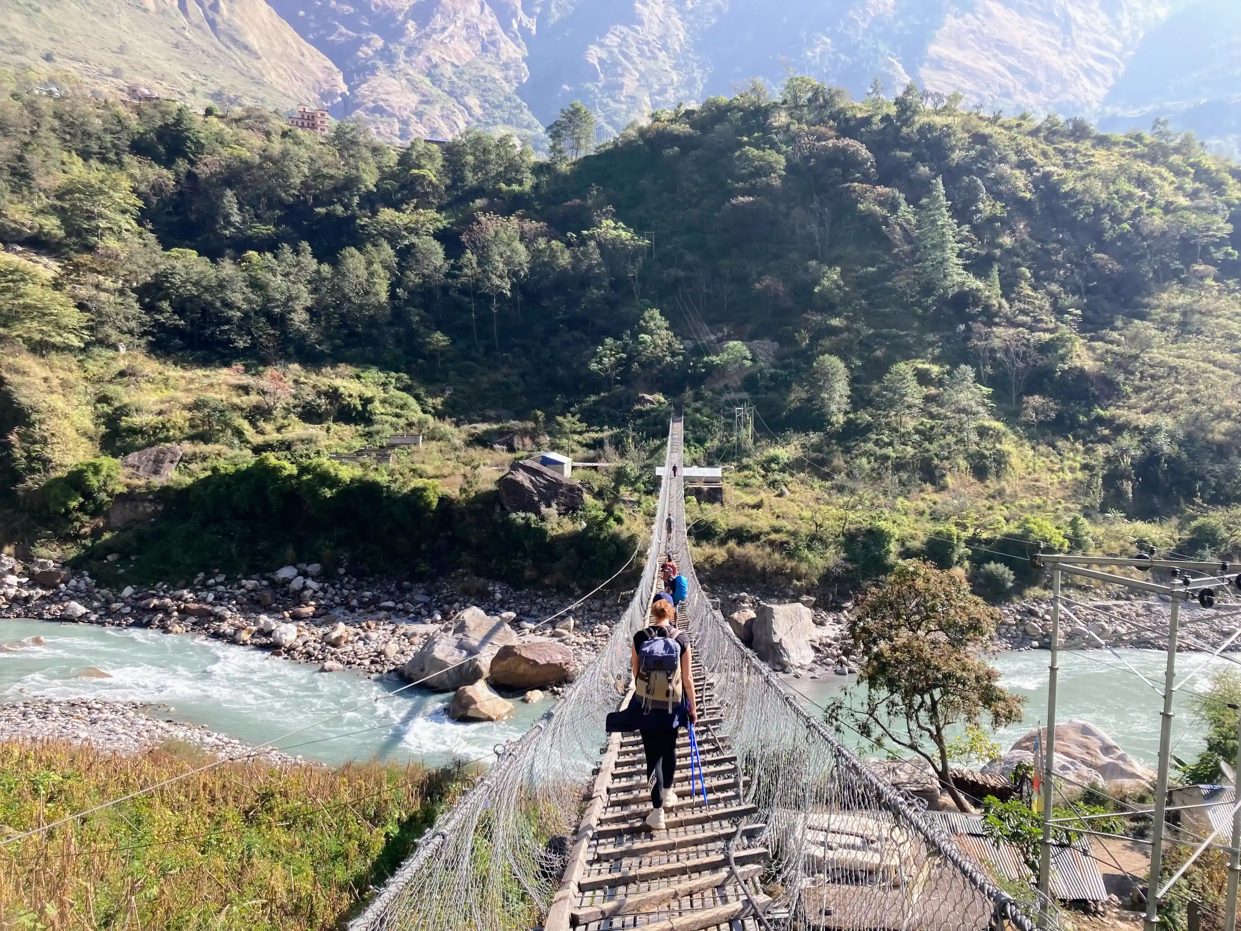 Sofi on a Tibetan Bridge