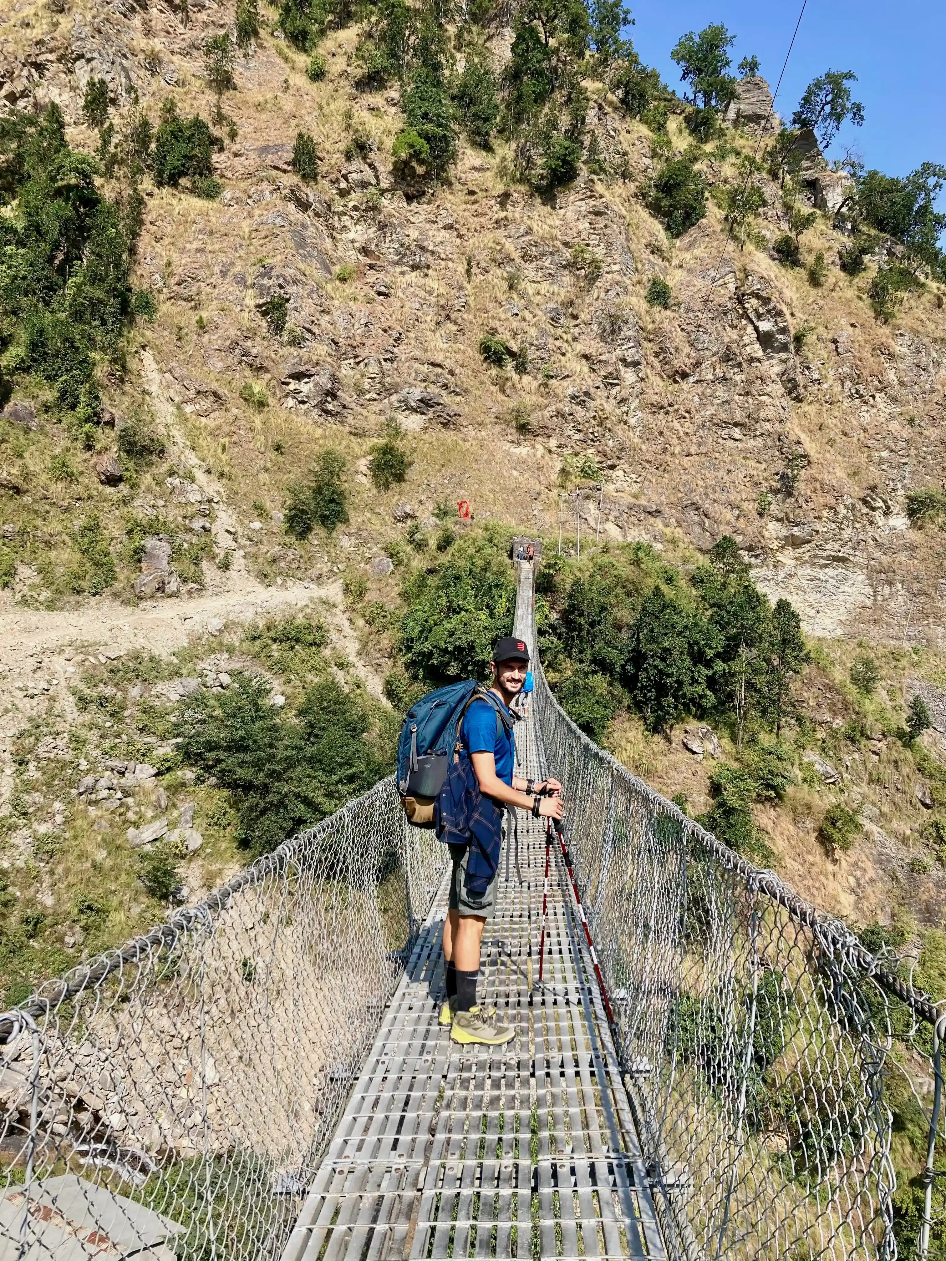 Lele on a tibetan bridge