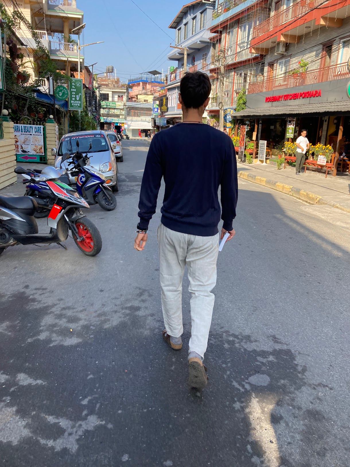 Lele walking in Pokhara